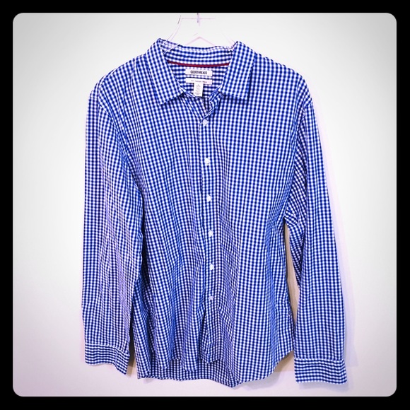 GOODTHREADS Blue Button Down XL - Picture 4 of 5